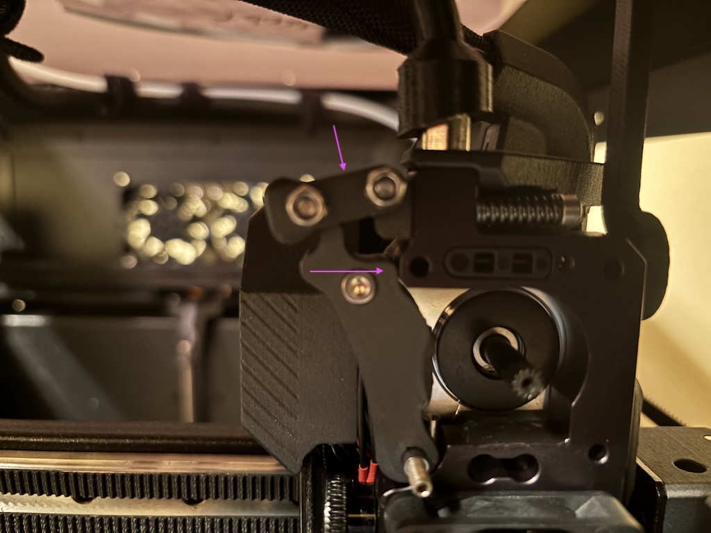 extruder idler arm max closed